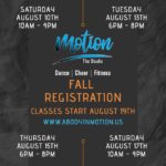 2019 Fall Registration Dates